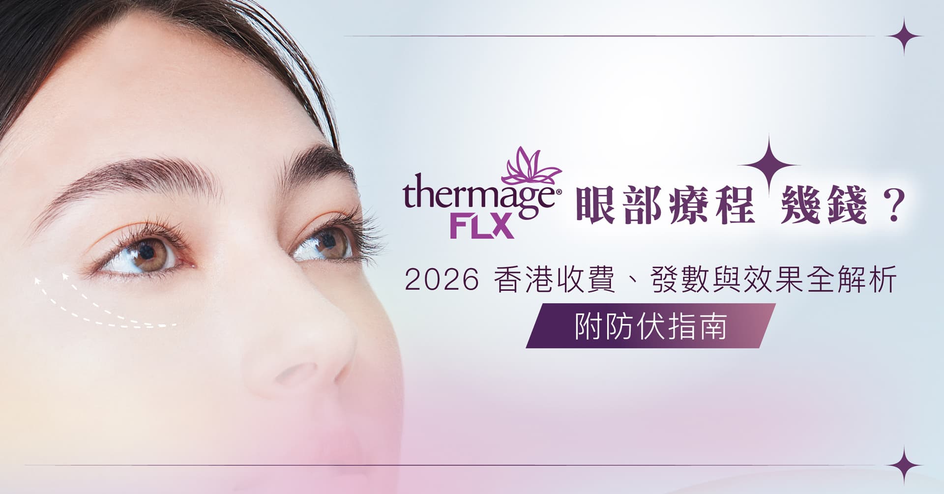 眼部特寫,介紹眼 Thermage 價錢及療程重點